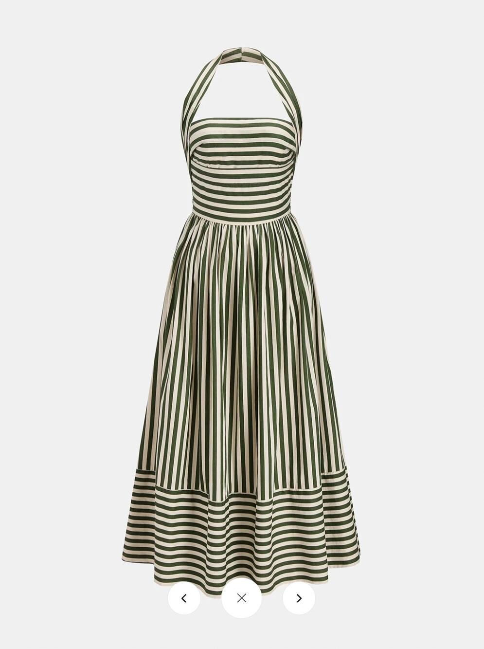 NWT Commense Striped Halter Neck Maxi Dress Sz M